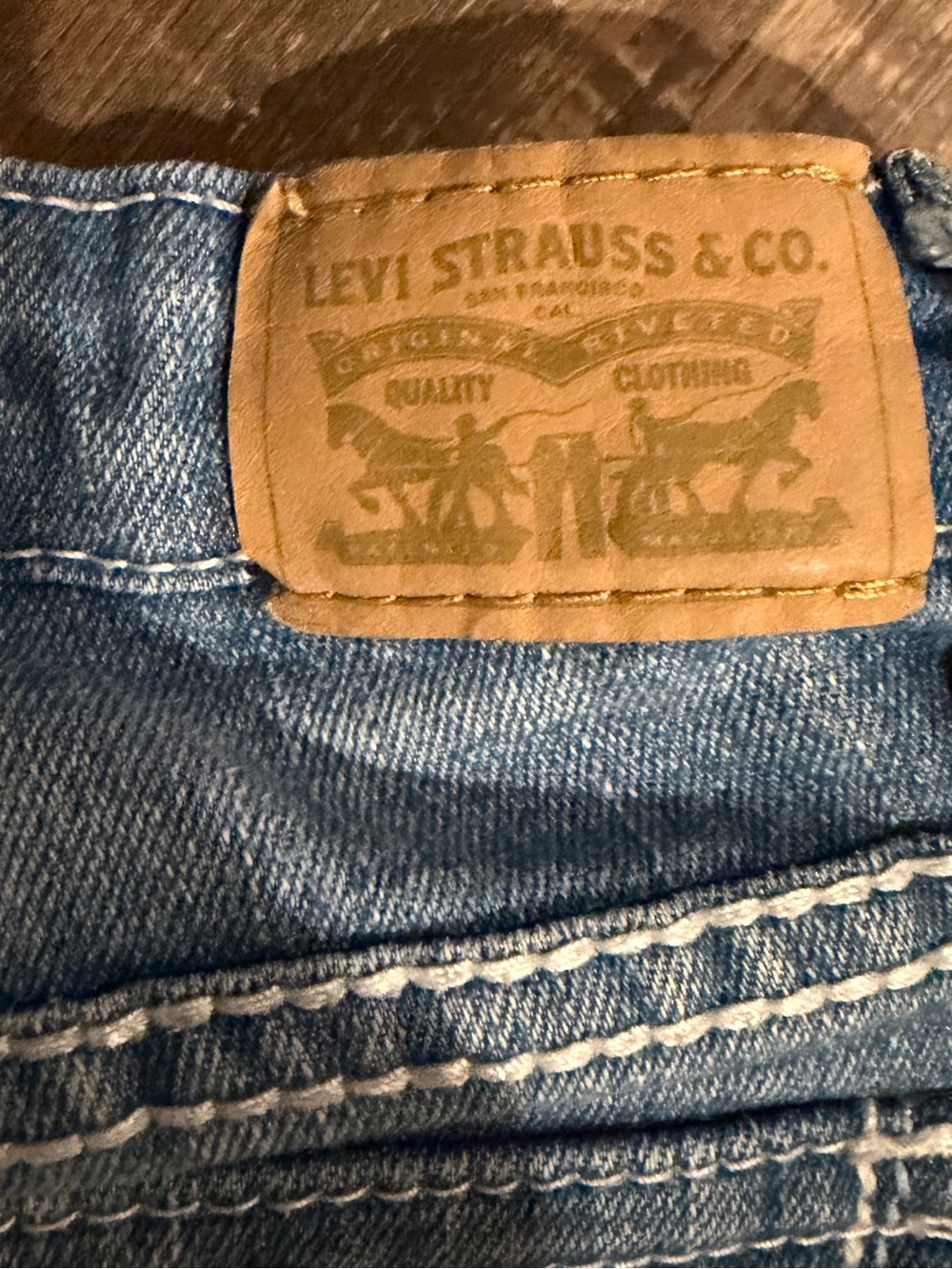 Levi’s Girls Size 7 Regular Bootcut Blue Jeans - Picture 8 of 9